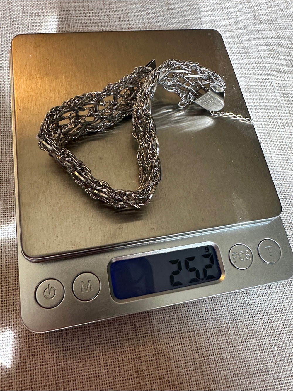 ELCO Sterling Silver Woven Multi-Strand Bracelet 25g Chunky Statement - Picture 3 of 7